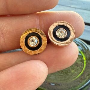 Elegant Gold and Rose Gold Stud Earrings